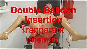 Doule balloon insertion transparent enemas