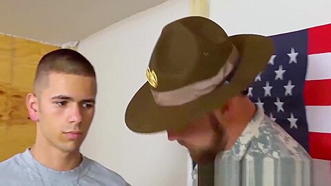 Drill sergeant makes military cadets fuck each other hard