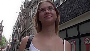 Dutch whore in stockings rides tourist