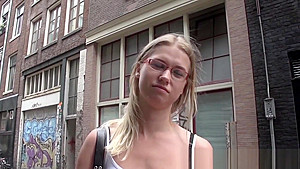 Dutch whore in stockings rides tourist