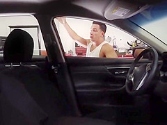 Ebony Chick Kendall Woods Gets Creamed In A Car Shop