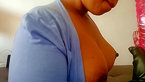 Ebony Girl In Biker Gloves Sucks A Dildo Passionately For You