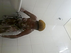 Ebony Joy teen 18+ shower spy
