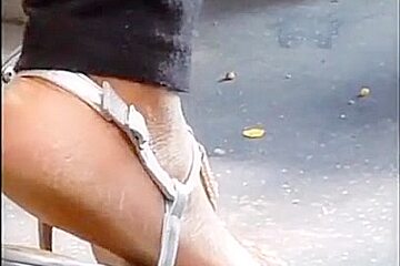 Ebony women's sexy ass arch feet (making my dick rock hard)