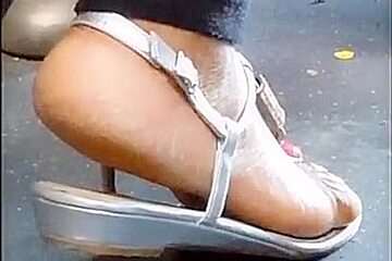 Ebony women's sexy ass arch feet (making my dick rock hard)