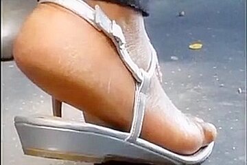 Ebony women's sexy ass arch feet (making my dick rock hard)