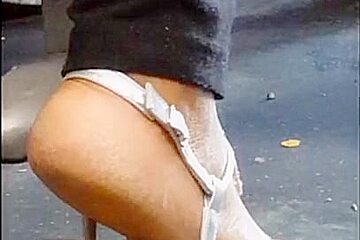 Ebony women's sexy ass arch feet (making my dick rock hard)