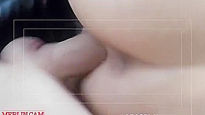 English milf sucking dick with lace gloves on