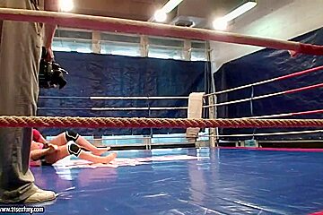 Erotic fight club demonstrates the hot couple: Angel Rivas, Niky Gold