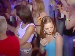 European girls sucking in public