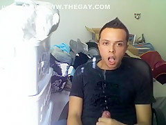 Exotic male in horny handjob, amateur homosexual xxx clip