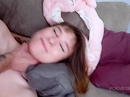 FIRST ANAL! 18yo teen 18+ Jane White gets a hard fuck in her ass with multiple orgasms EKS164 - AnalVids