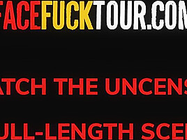 Face Fuck Tour - Petite Lola Heart Taking A Rough Big Dick Throat Pie