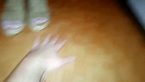 Face,Fingers,Cock trampling in white nylons