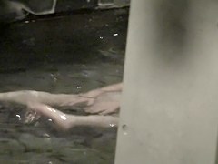 Fatty Asian teen 18+ got her tits shot in the shower room nri041 00