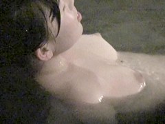 Fatty Asian teen 18+ got her tits shot in the shower room nri041 00