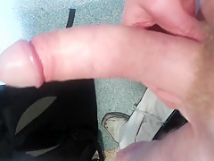 Feeling my cock in toilet