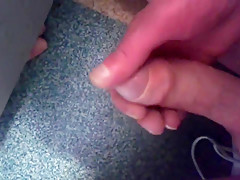 Feeling my cock in toilet