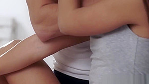 Feet sucked babe gets fingered and foot fucked