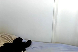 Femboy jerking and cumming on cam