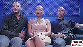 Femdom ebony strapon pegs man in ***after casting