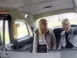 Fierce Big Boobs Passengers Lesbian Action In The Cab