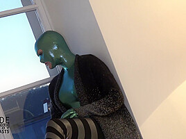 Flexible In Shiny Catsuit - Watch4Fetish