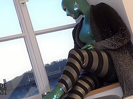 Flexible In Shiny Catsuit - Watch4Fetish