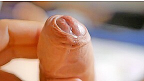Flowing oozing precum cum Gliding edging self control