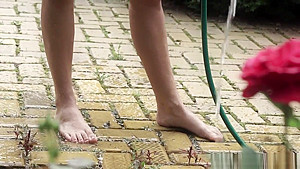 Foot Fetish Babe Spermed