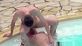 Fucked a badboy near th swimming pool in sneaker - BadBoysFuckers