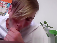 Gay twink sucks and rides bbc
