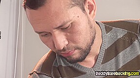 Gaydaddy fills twink barebacked anal hole with fresh load