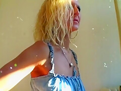 German Lady With Blonde Hair Trying Out Cum From A Bbc - Lady Blonde