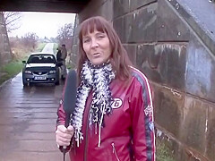 German Milf Outdoors Is Interviewed To Express The Pleasure She Is Feeling With Cock In Her Pussy