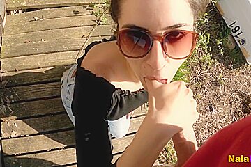 Get In Trouble Outside At The Pond - Secret Amateur Outdoor Sex