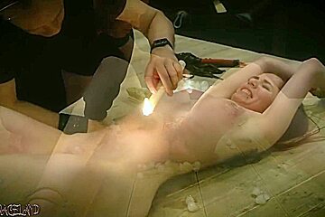 Gets Wax On Her Nipples Then Swallows Cum With Isabella Both