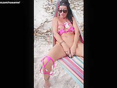 Getting a good fucking and creampie on the beach pt2