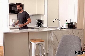 Girl Gets It On With Guest In Blue T-shirt While Husband Watches - Kinuski