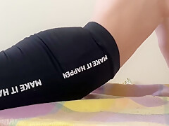 Girl Moans And Obsessively Humps Until Gets Hard Orgasm! Amazing Pussy View Trough Ripped Pants