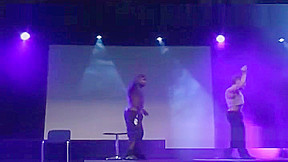 Girl on Public Stage
