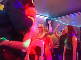Glam euro amateur railed at sex party by male stripper