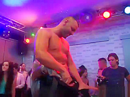 Glam euro amateur railed at sex party by male stripper