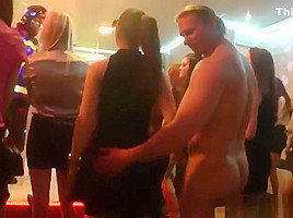 Glam euro amateur railed at sex party by male stripper