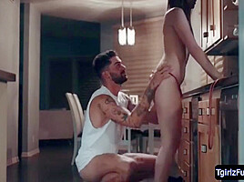 Glamorous Ts Kate Zohas Off Tight Lingerie Ang Gets Analed From Behind