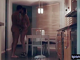 Glamorous Ts Kate Zohas Off Tight Lingerie Ang Gets Analed From Behind