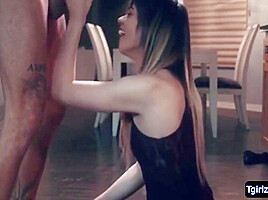 Glamorous Ts Kate Zohas Off Tight Lingerie Ang Gets Analed From Behind