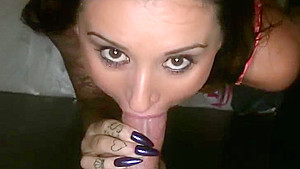 Glory hole cum swallow with Alby Rydes