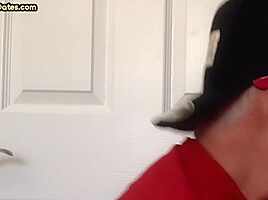 Gloryhole DILF sucking cock at home in homemade closeup