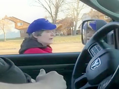 Granny is happy to help with the boner